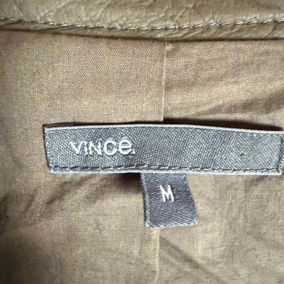 Vince Brown Genuine Leather Biker Moto Asymmetric Jacket Size Medium - Picture 11 of 14